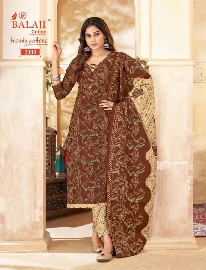 Balaji Trendy Cotton Vol 2 Cotton Wholesale Salwar Suit Catalog — Wholesale Salwar Suits, MPA wholesale from Surat - Gallery Image 10